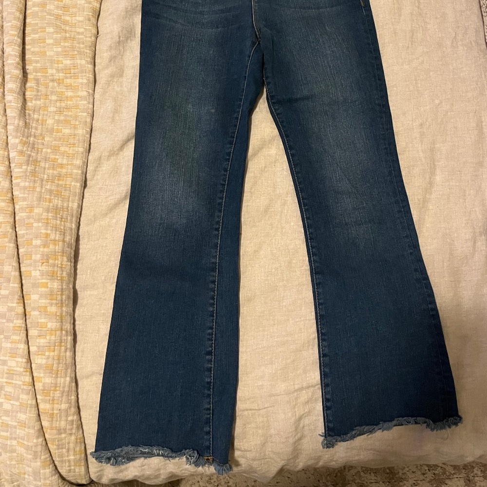 Free people flare crop jeans